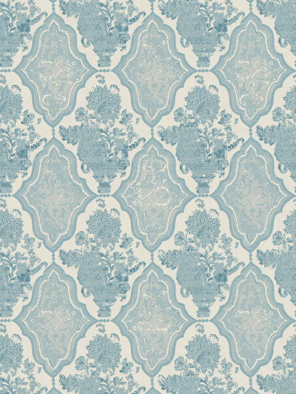 Dado Atelier faded cyan cameo vase wallpaper