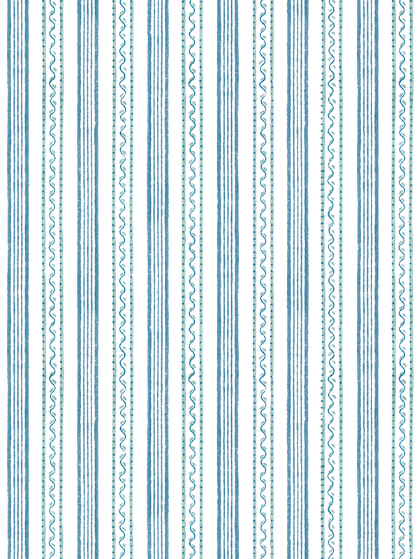 Dado Atelier Wiggle Stripe Blue wallpaper