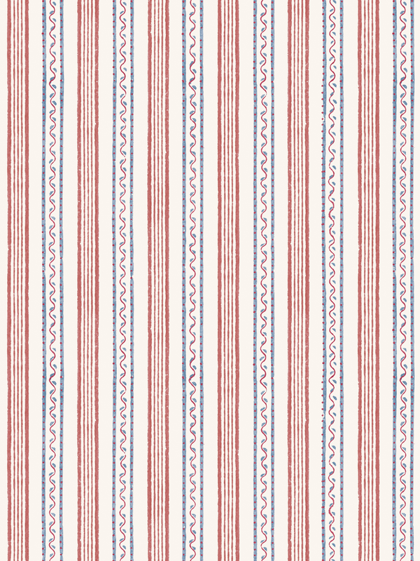 Dado Atelier Wiggle Stripe Ruby wallpaper